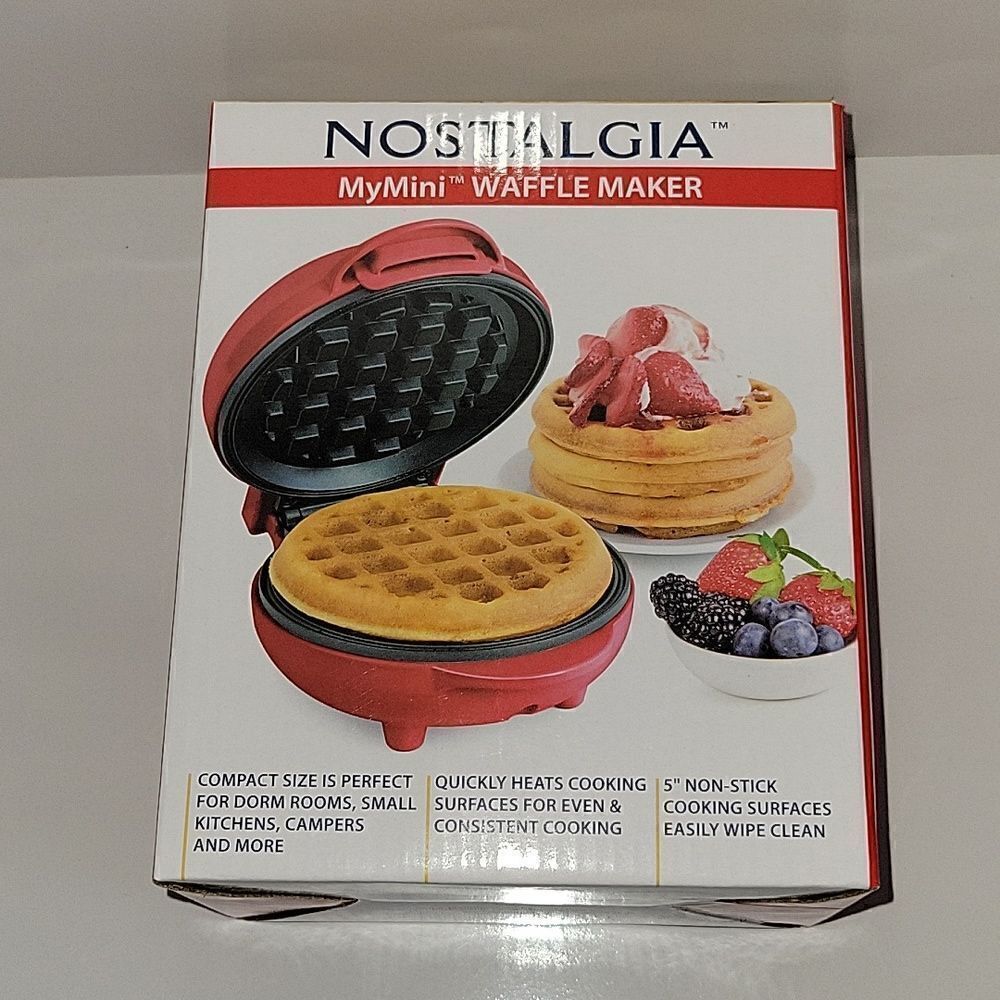 Nostalgia My Mini Waffle Maker New in Box